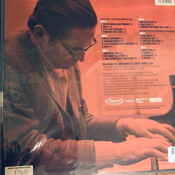 BILL EVANS : Behind The Dikes 1969 Netherlands 3LP - Picture 2 of 2
